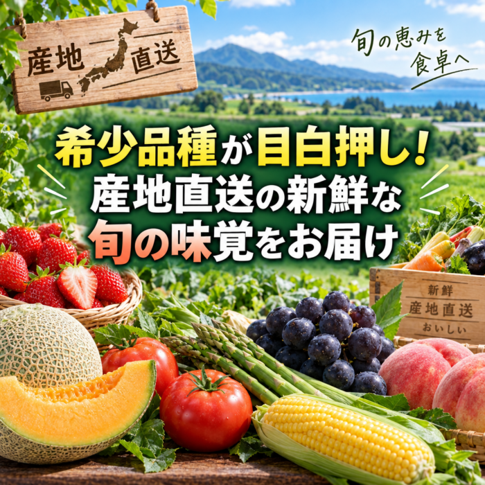 希少品種が目白押し！産地直送の新鮮な旬の味覚をお届け