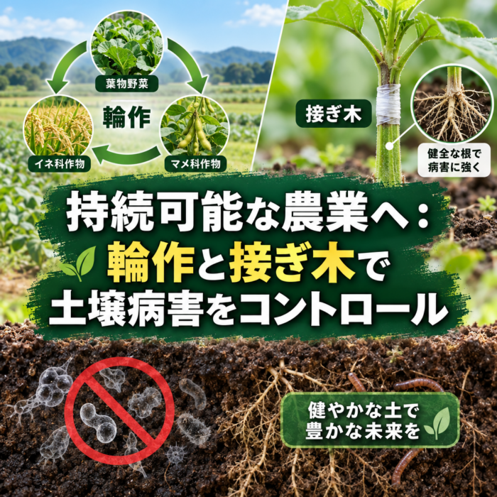 持続可能な農業へ：輪作と接ぎ木で土壌病害をコントロール